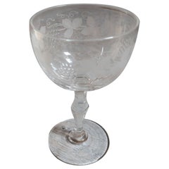 Antique Glass with Grape and Vine Decoration, English, C.1900
