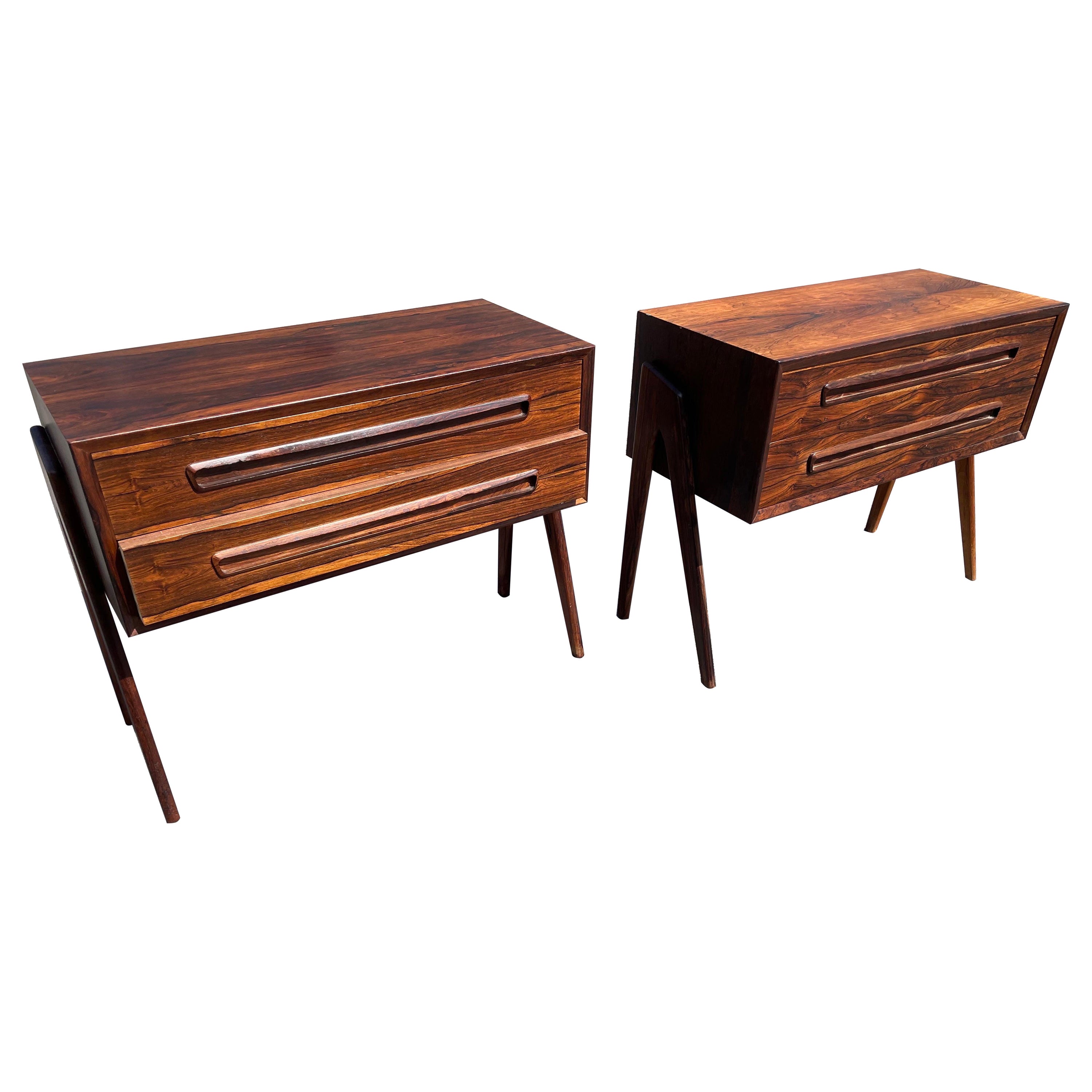 Stunning Set of Danish Mid-Century Modern Nightstands from the 1960´s