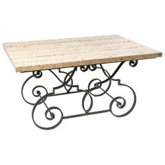Wrought Iron Coffee Table, 20th Century