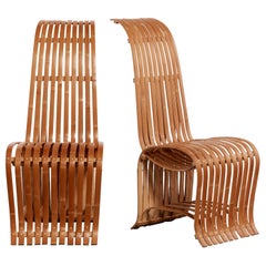 Curved Sculptural Bamboo Chairs