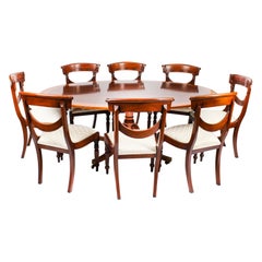 Vintage Dining Table by William Tillman& 8 Chairs 20th C