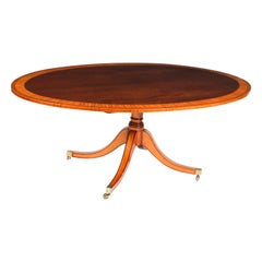 Vintage Oval Mahogany Dining Table by William Tillman 20th Century