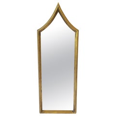 Antique Italian Hall Foyer Vanity Wall Mirror with Gold Giltwood Frame