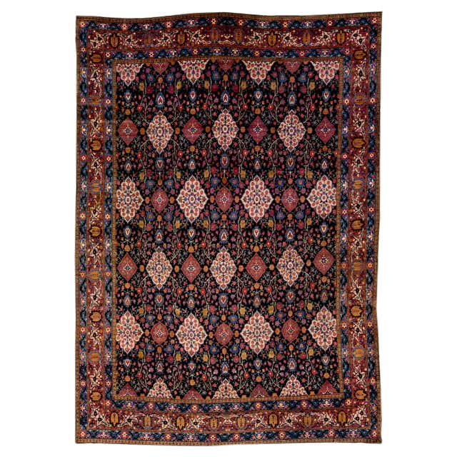 Antique Persian Kerman Rug with Red Field and Floral Patterns For Sale ...