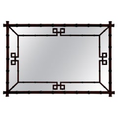 Faux Bamboo Metal Wall, Console Mirror, Can Hang Either Way