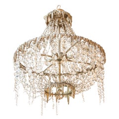 French Crystal and Mirror Chandelier