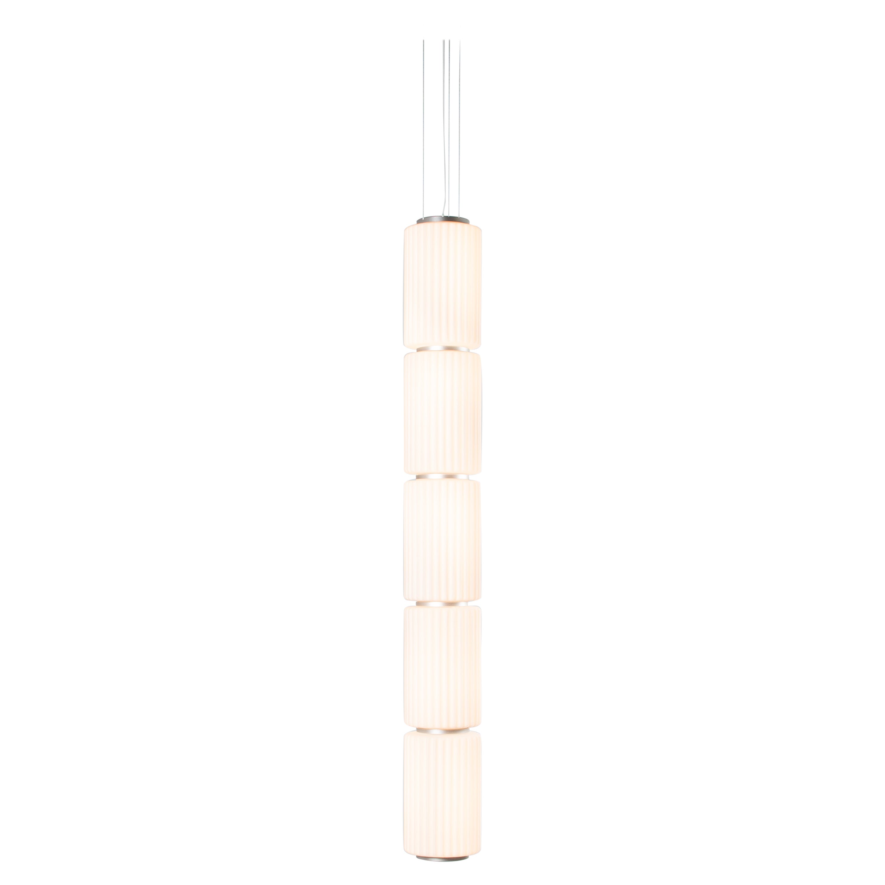 Lámpara Colgante Contemporánea 'Columna' 175-5, Vertical, Marfil