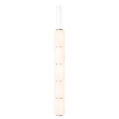 Contemporary Pendant Lamp 'Column' 175-5, Vertical, Ivory