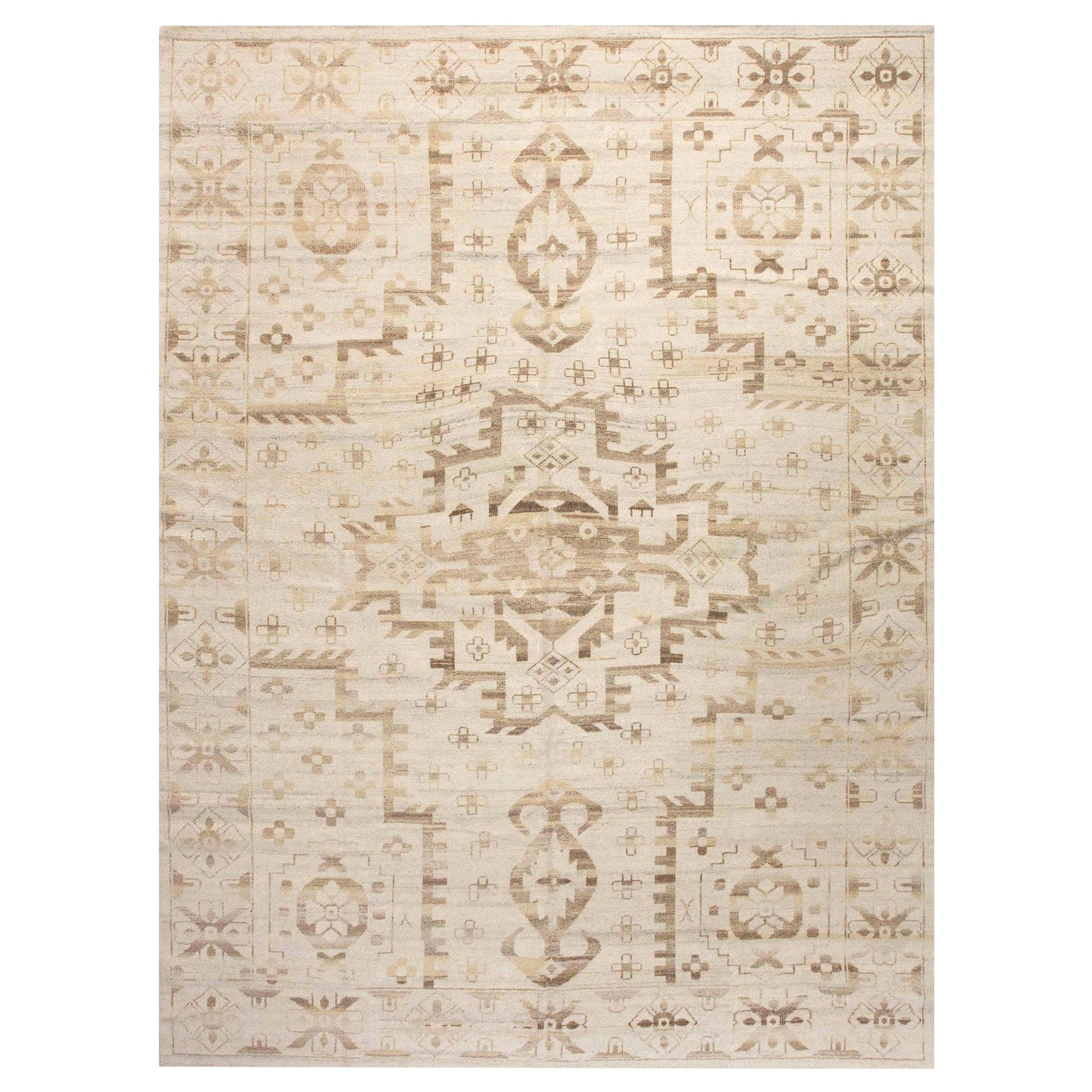 Contemporary Traditional Oriental Inspired Handmade Rug by Doris Leslie