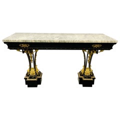 Neoclassical Style Console Table, Refinished, Bronze, Celebrity Provenance