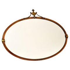 Antique Copper & Brass Oval Mirror