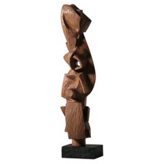 Abstract Wooden Sculpture by Luigi Nervo, Italy, 1970s