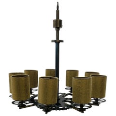 Modern Bronze Chandelier Depicting Gears by Sigma L2, Italy, Simone Granchi