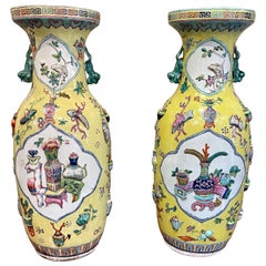 Pair of Antique Chinese Porcelain Vases