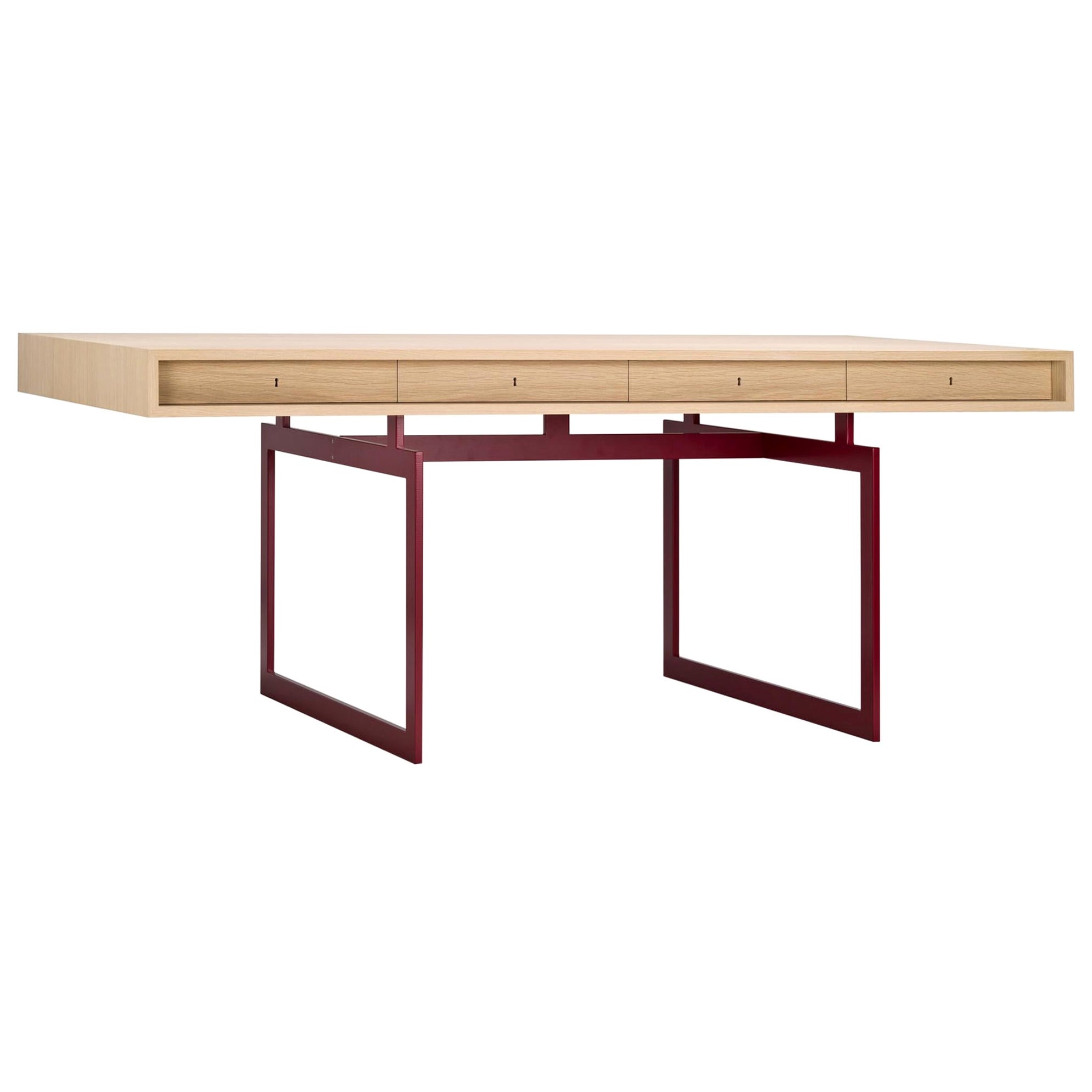 Bodil Kjær Office Desk Table, Wood and Steel by Karakter For Sale