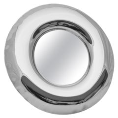 Spiegel „Rondel 36“ aus poliertem Edelstahl, von Zieta