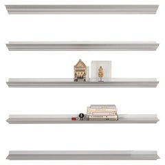  Long Modern Wall Mounted Minimalist Shelves in Aluminum (1 Unit :26CM /1 M)