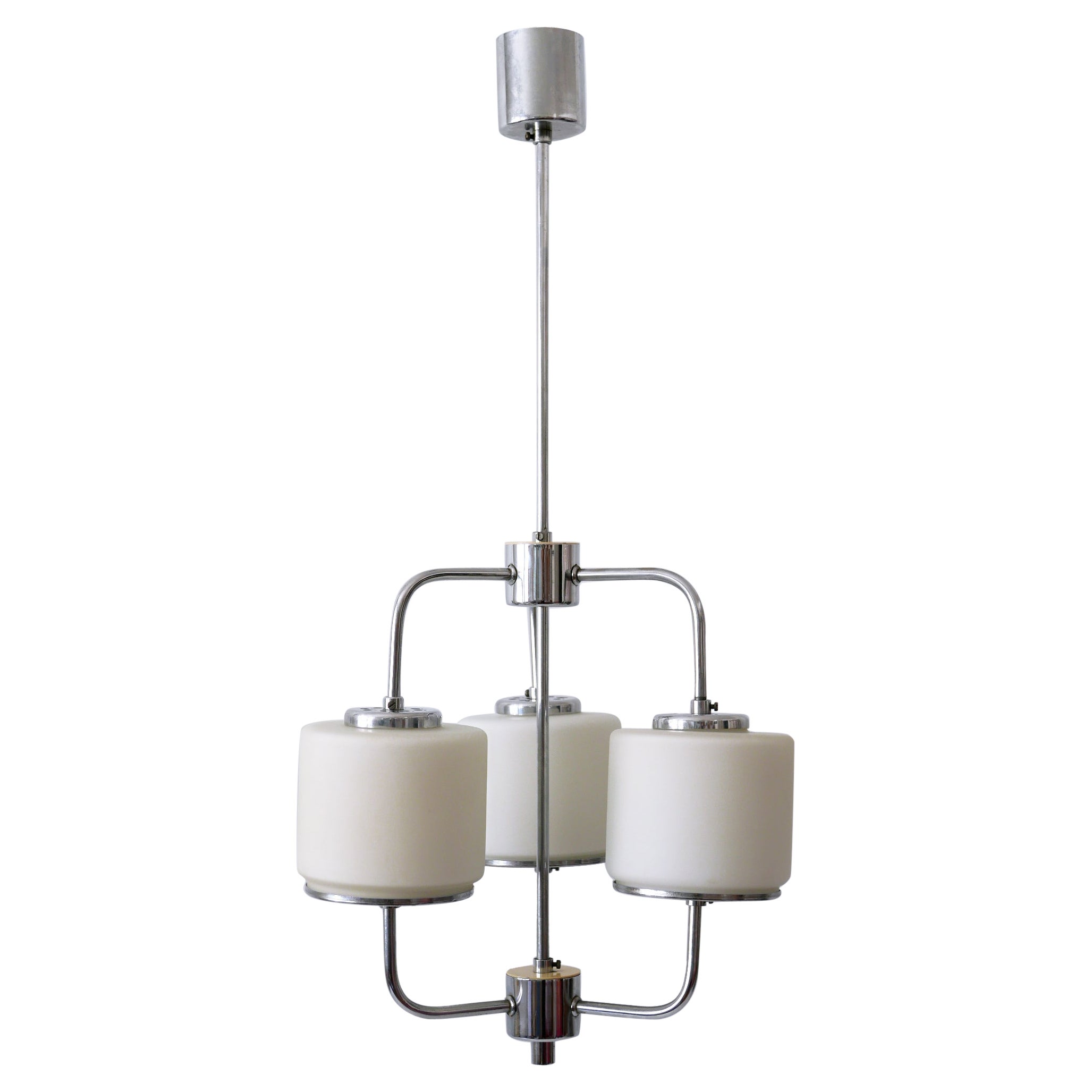 Rare et élégant lustre ou lampe à suspension Art déco ou Bauhaus Allemagne des années 1930