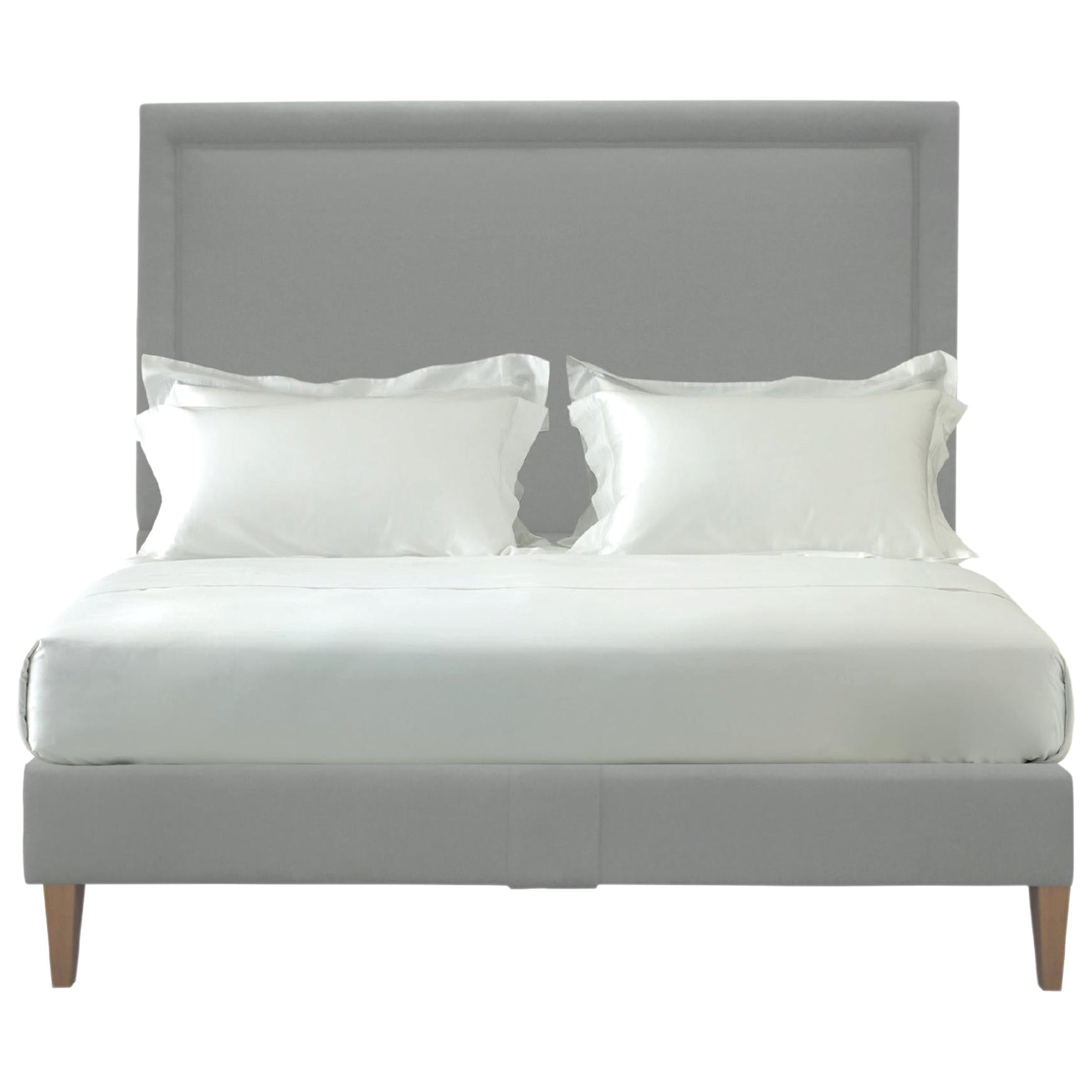 Bespoke Savoir Felix Linen Headboard & Nº4v Vegan Bed Set, Eastern King Size For Sale