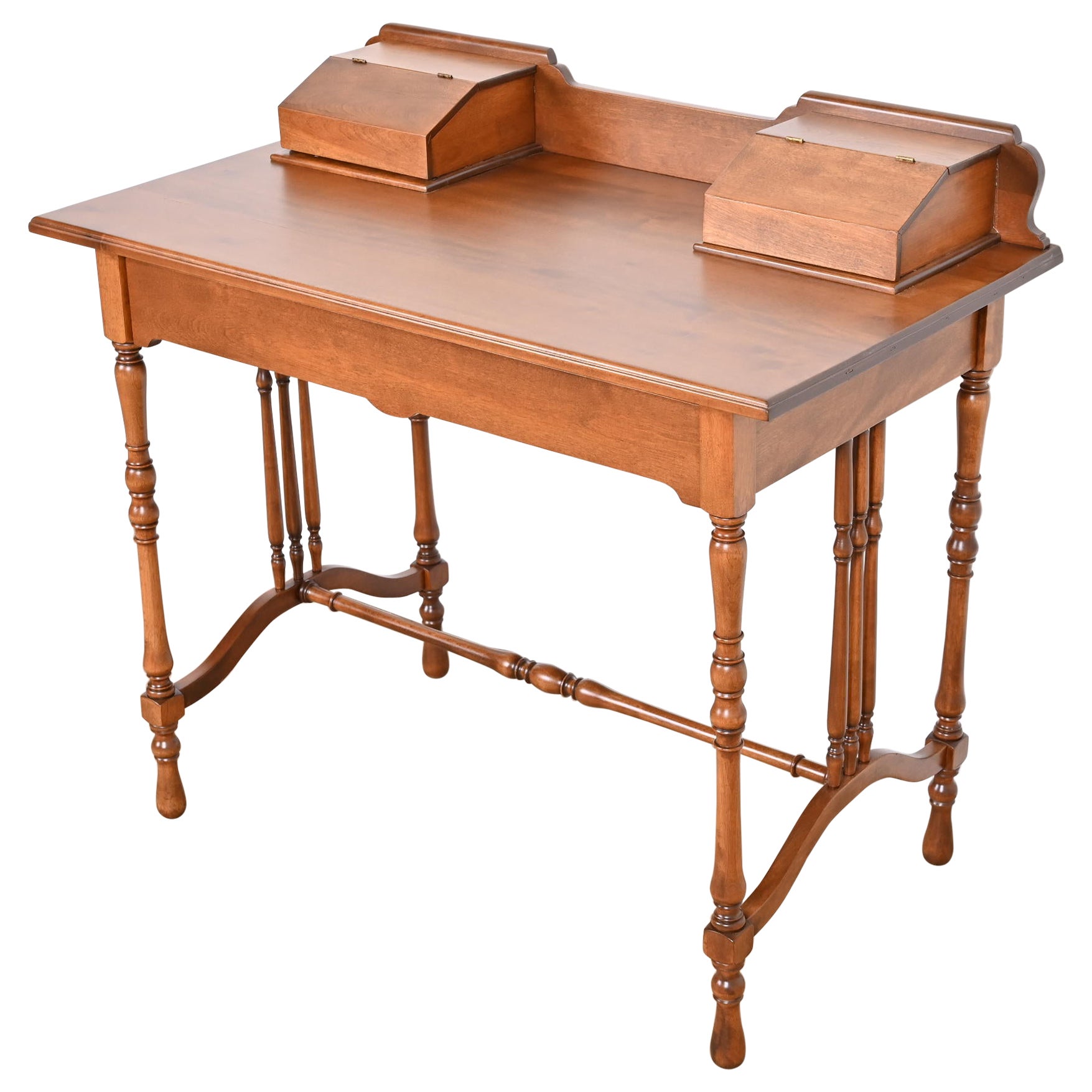 Antique Stickley Brothers American Colonial Maple Writing Desk, Newly Refinished For Sale