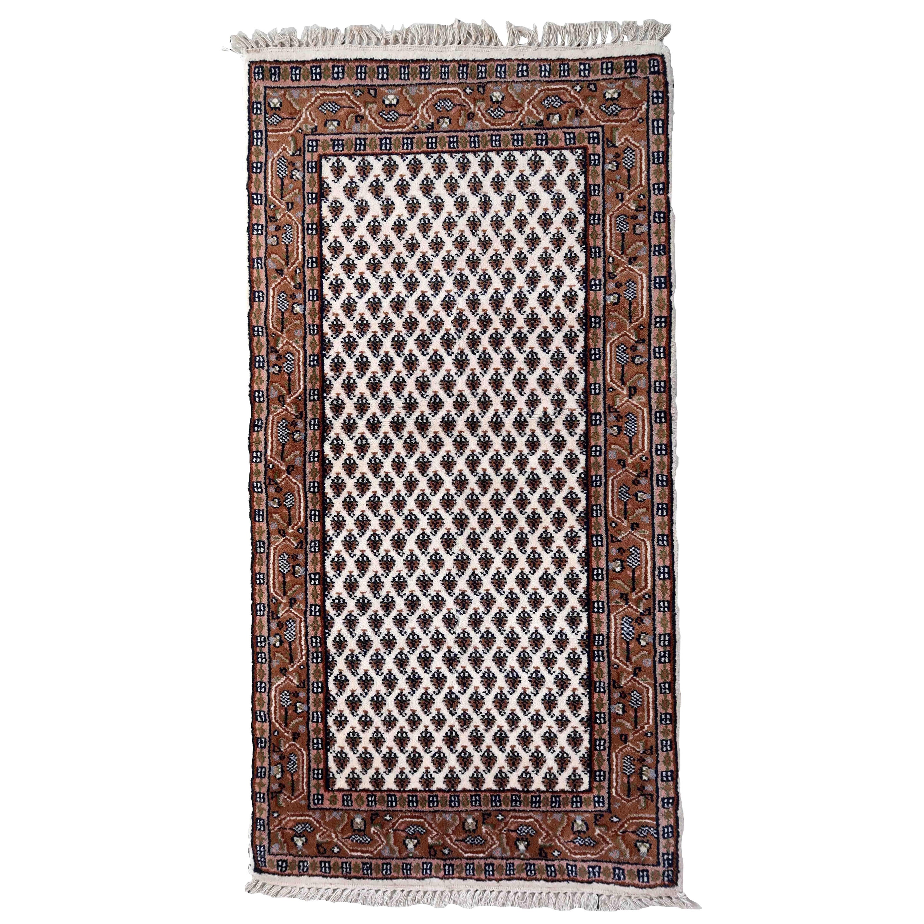 Handgefertigter indischer Seraband-Teppich, 1970er Jahre, 1C903