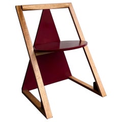 Triangular Wooden Memphis Style Chair