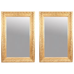 Early 19th Century Pair of Rectangular Gilt Overmantles