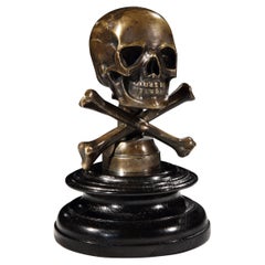 Bronze 'Skull' Radiator Mascot by Emile Brégeon