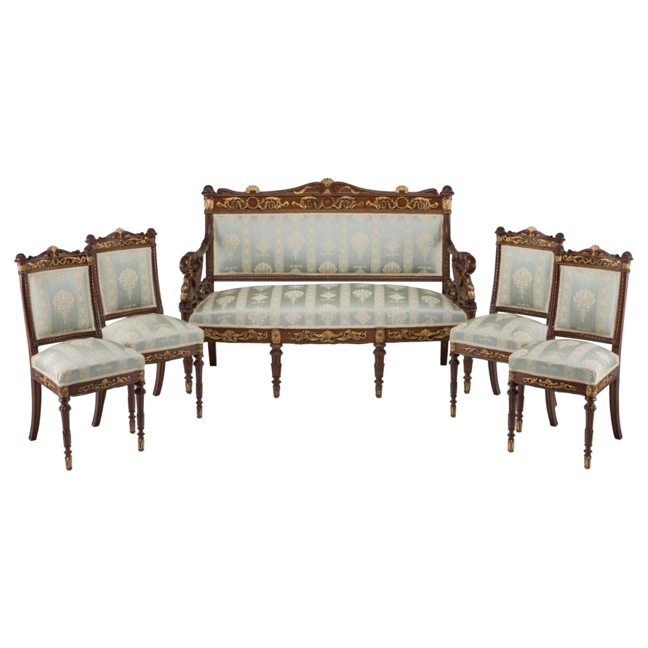 19th Century Russian Empire Period Neoclassical Salon Suite For Sale