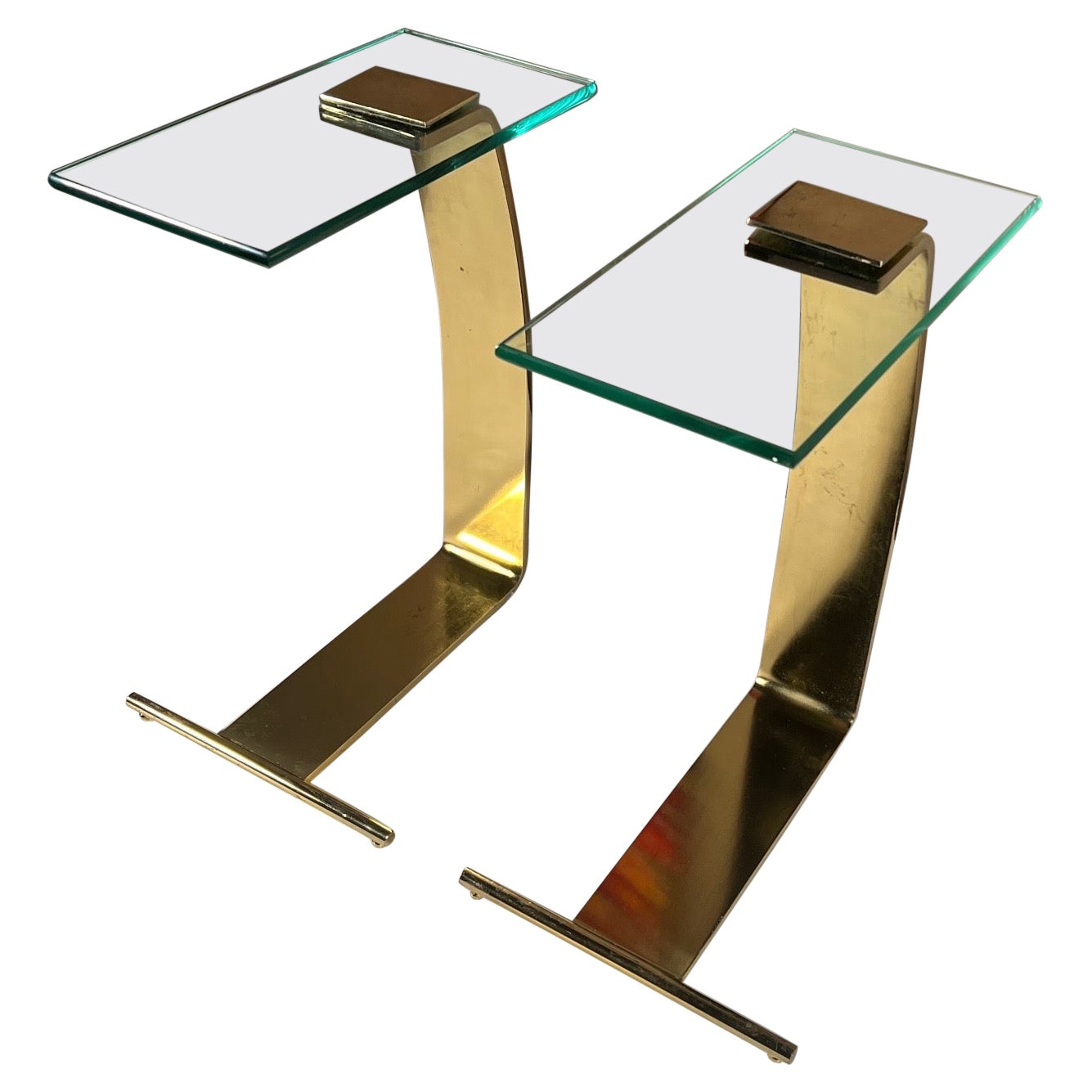 Pair of Postmodern Dia Side Tables