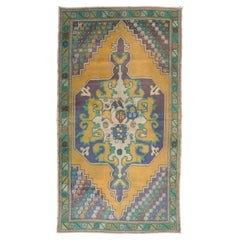 4.1x7.7 Ft Vintage Anatolischer Teppich, Wollteppich für Landhaushalte, rustikales Dekor