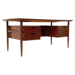Mid-Century Modern Scandinavian Wooden Desk with Drawers, 1960s