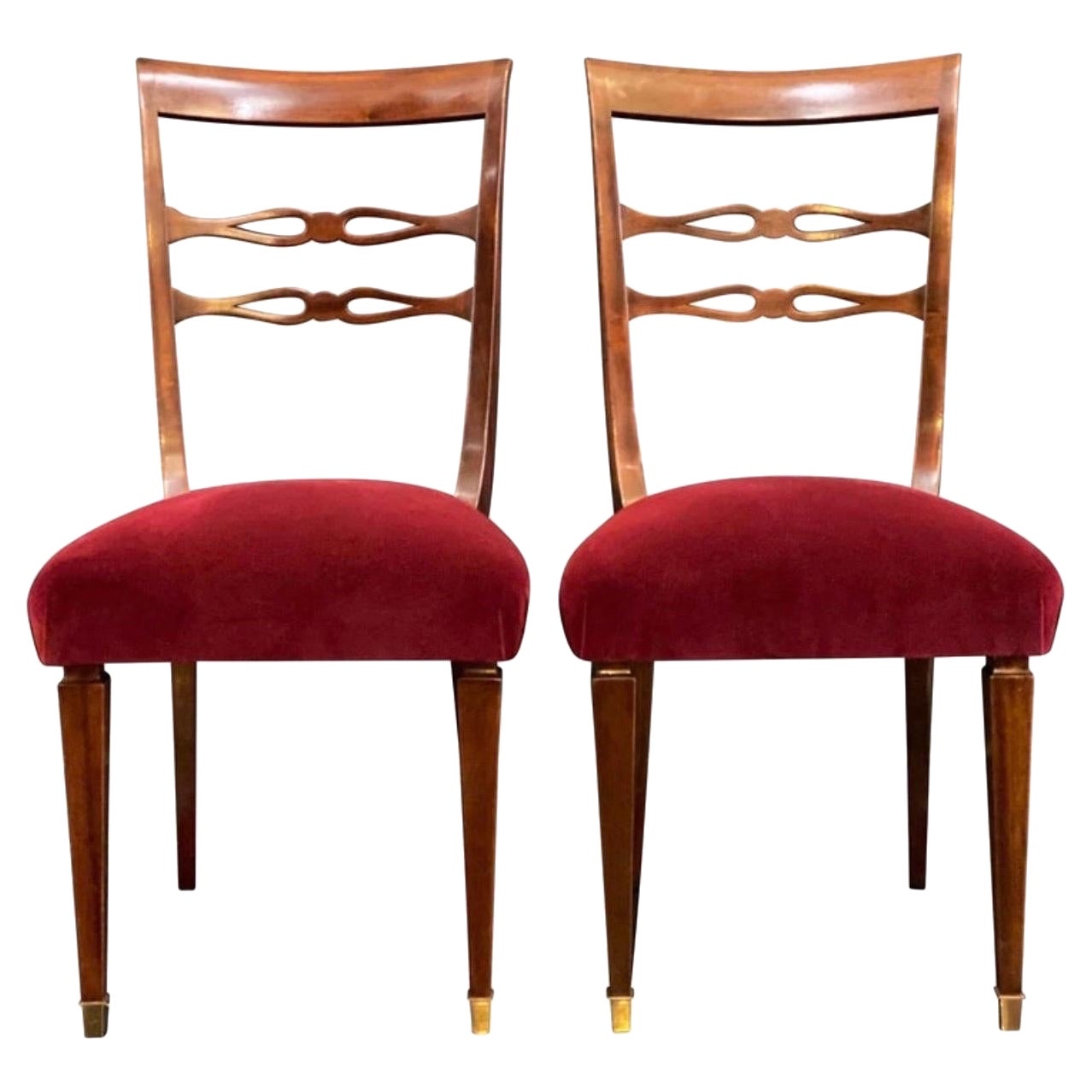 Rare Pair of Paolo Buffa Dining Chairs