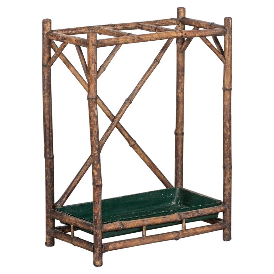 English 19th C Bamboo Stick Stand For Sale