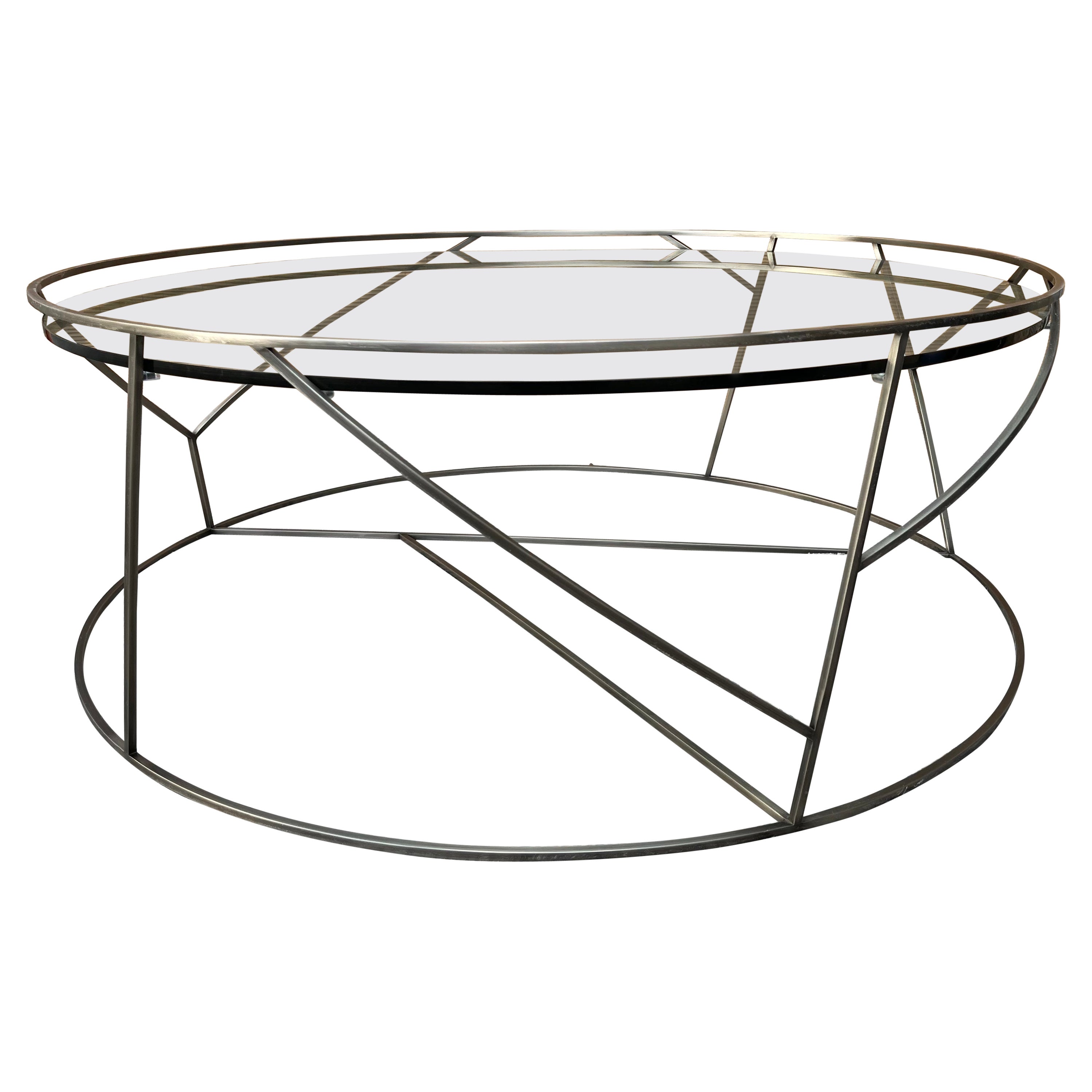 Table basse ronde contemporaine à rallonge par Ted Boerner en vente