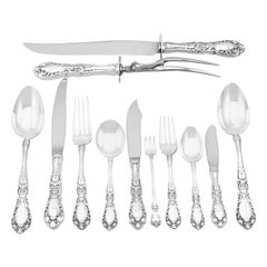 American Sterling Silver Canteen of Cutlery for Eight Persons