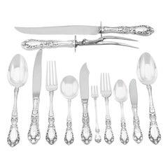American Sterling Silver Canteen of Cutlery for Eight Persons