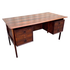 Danish Arne Vodder for Sibast Rosewood Executive Desk W/ Finished Back