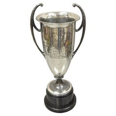 Antique 1930s Large Silver Plate Urn Trophy Cup Award L.I.B.L Championship