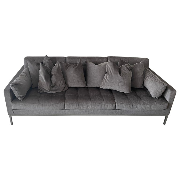 Florence Knoll Sofa with Down Cushions For Sale at 1stDibs