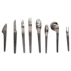 Used Arne Jacobsen AJ Flatware Set for 8