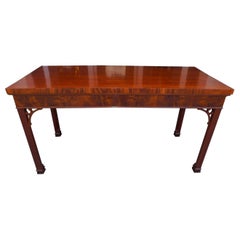 English Chippendale Mahogany Fret Work Console Table with Marlborough Feet, 1770