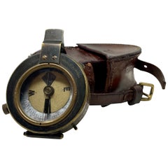 Antique English Military Short & Mason LTD Prismatic Compass in Case c. 1920-30