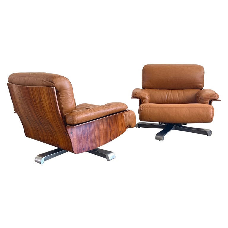 Italian Leather Swivel Chairs