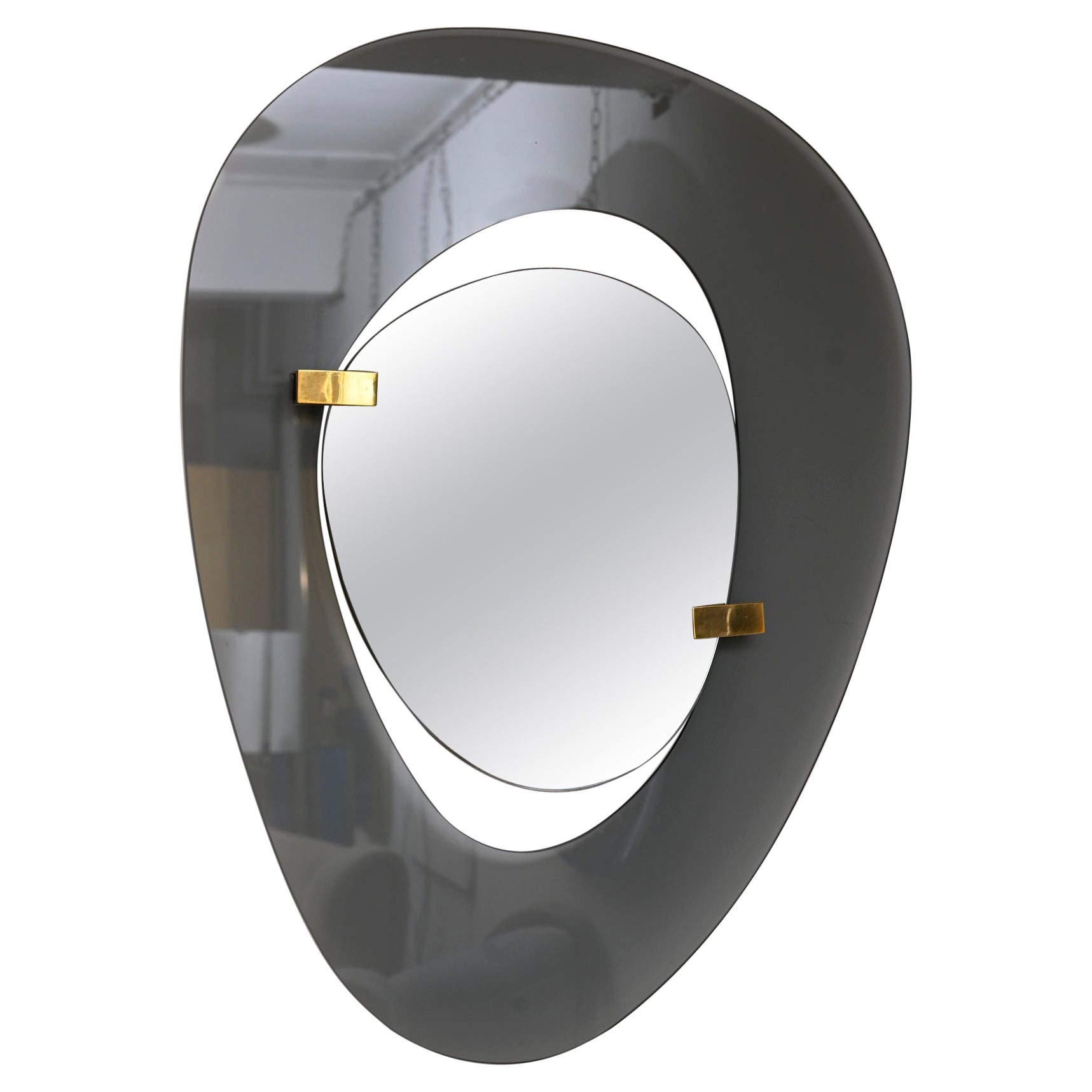 Asymmetrical Mirror by Max Ingrand for Fontana Arte