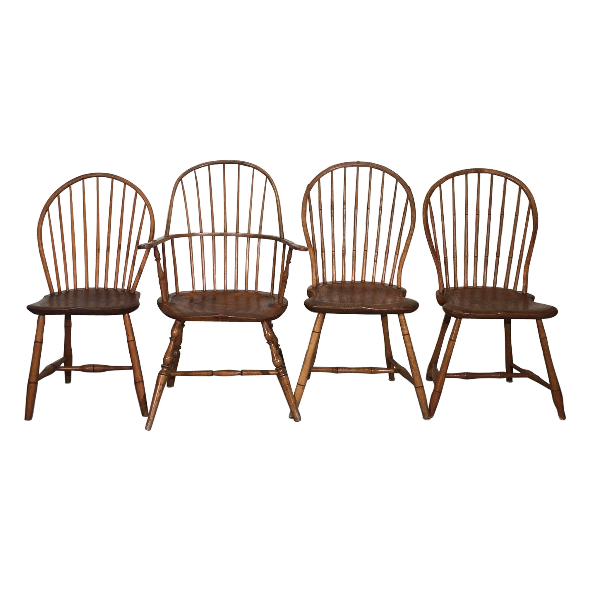 Rustic Chairs Set of 4 For Sale