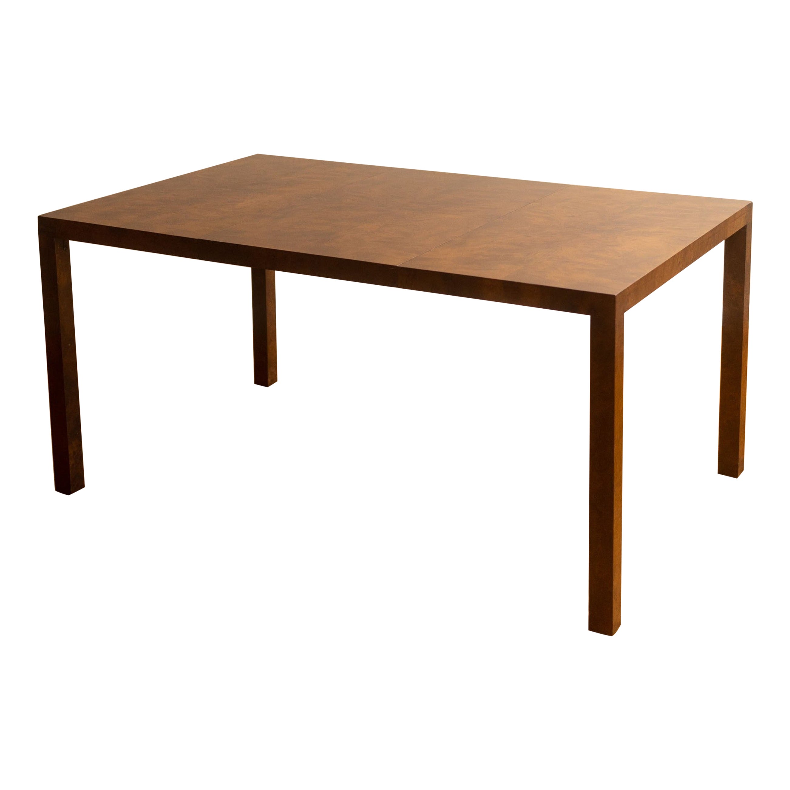 1970s Milo Baughman Burlwood Extension Dining Table for Directional