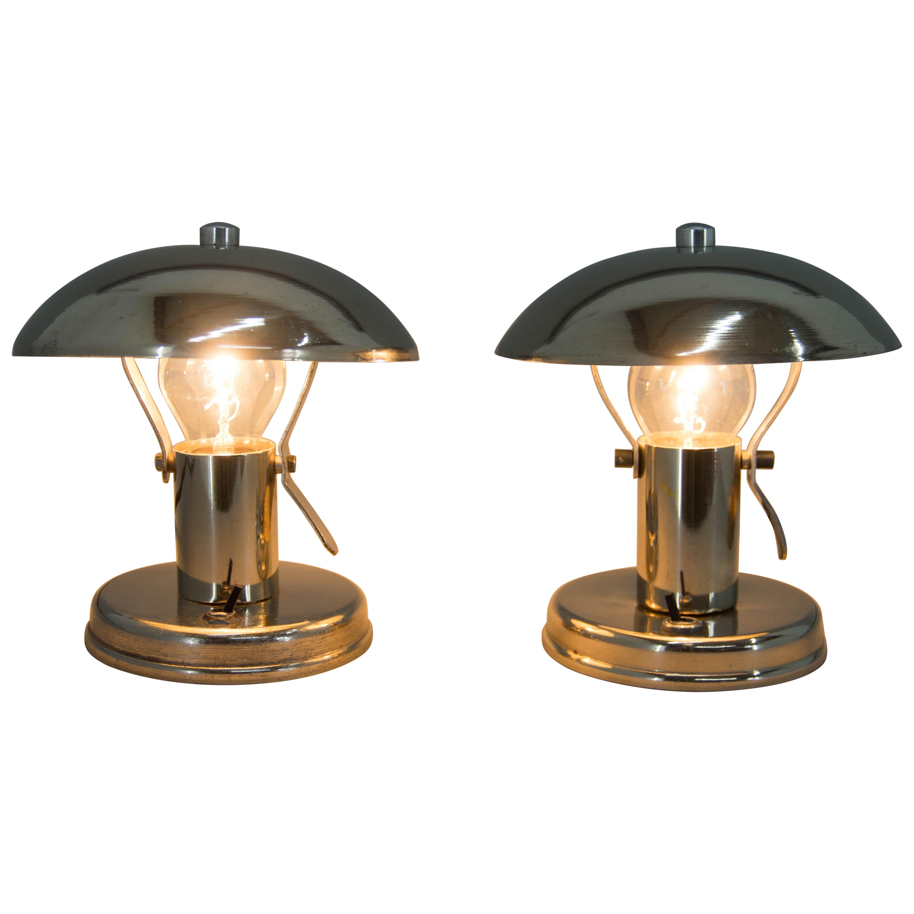Set of Two Bauhaus Table Lamps, 1930s