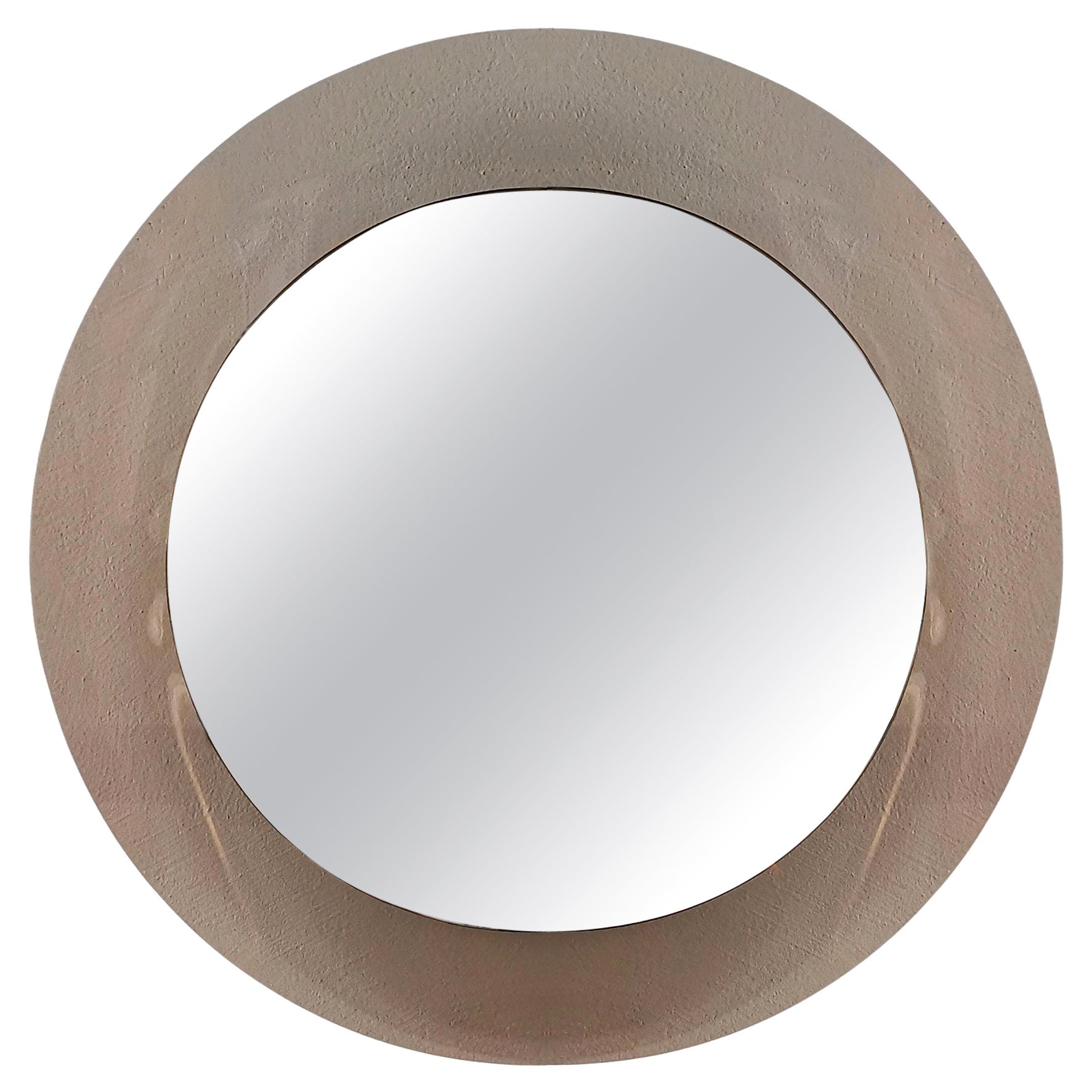 Mid-Century Modern Bathroom Mirror With Smoked Gray Glass Frame - Italy, 1960
