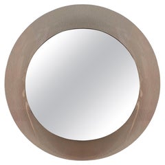 Retro Mid-Century Modern Bathroom Mirror With Smoked Gray Glass Frame - Italy, 1960